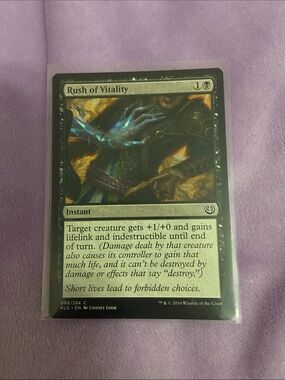 Rush of Vitality Magic: The Gathering Card - Black